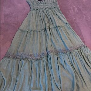 Fashion Nova Light Blue Maxi Dress